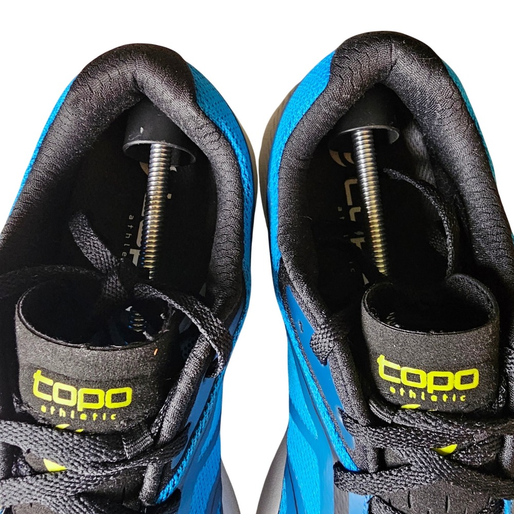 Topo Athletic Zephyr Mens 11.5 Blue Black Road Running Shoes ZipFoam Gorpcore - Picture 12 of 14
